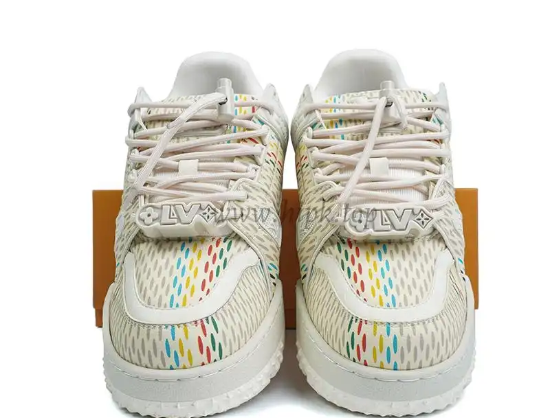 PK God Louis Vuitton Trainer Maxi White Multi RETAIL MATERIALS READY TO SHIP