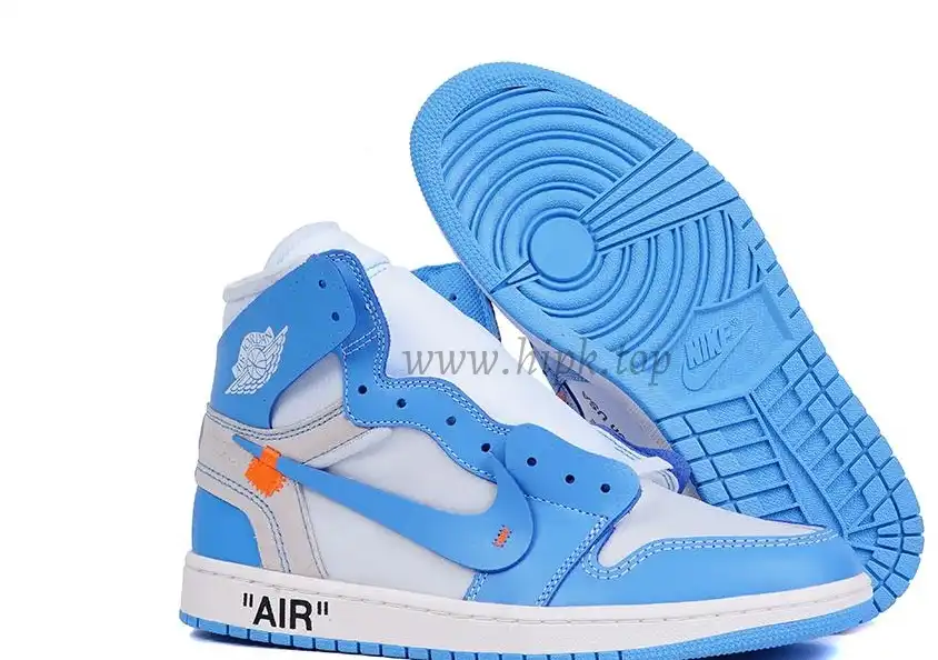 PK GOD X YIFU RETAIL FACTORYOFF WHITE X AIR JORDAN 1 POWDER BLUE UNC RETAIL MATERIALS ready limited