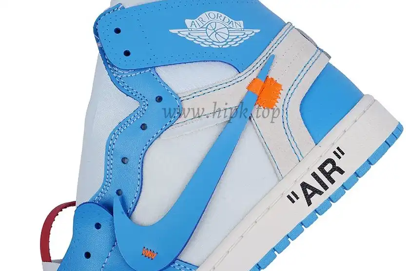 PK GOD X YIFU RETAIL FACTORYOFF WHITE X AIR JORDAN 1 POWDER BLUE UNC RETAIL MATERIALS ready limited