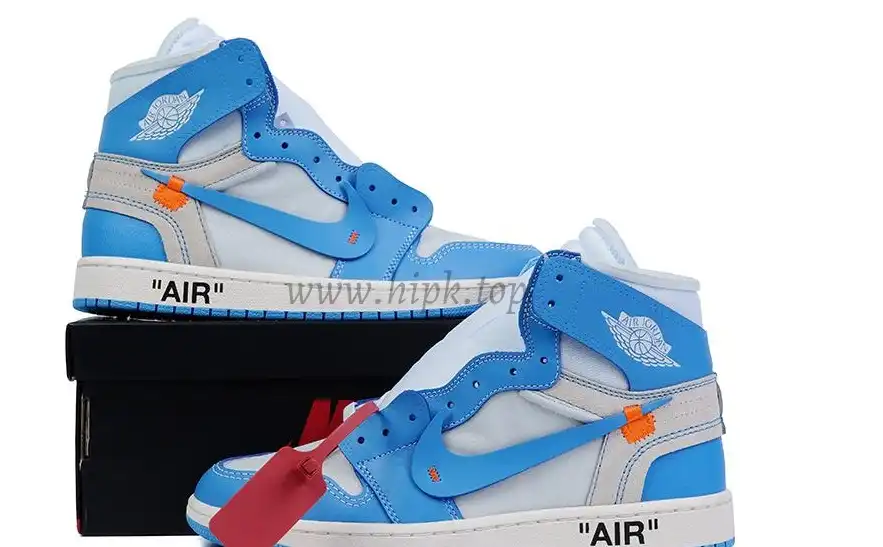 PK GOD X YIFU RETAIL FACTORYOFF WHITE X AIR JORDAN 1 POWDER BLUE UNC RETAIL MATERIALS ready limited