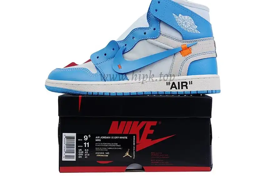 PK GOD X YIFU RETAIL FACTORYOFF WHITE X AIR JORDAN 1 POWDER BLUE UNC RETAIL MATERIALS ready limited