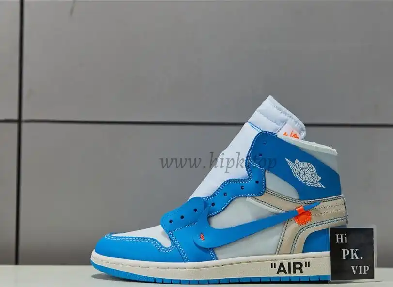 PK GOD X YIFU RETAIL FACTORYOFF WHITE X AIR JORDAN 1 POWDER BLUE UNC RETAIL MATERIALS ready limited