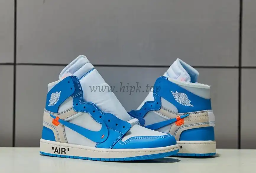 PK GOD X YIFU RETAIL FACTORYOFF WHITE X AIR JORDAN 1 POWDER BLUE UNC RETAIL MATERIALS ready limited