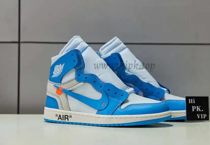 PK GOD X YIFU RETAIL FACTORYOFF WHITE X AIR JORDAN 1 POWDER BLUE UNC RETAIL MATERIALS ready limited