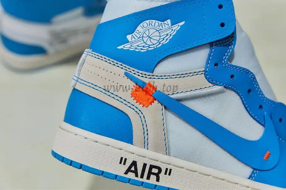 PK GOD X YIFU RETAIL FACTORYOFF WHITE X AIR JORDAN 1 POWDER BLUE UNC RETAIL MATERIALS ready limited