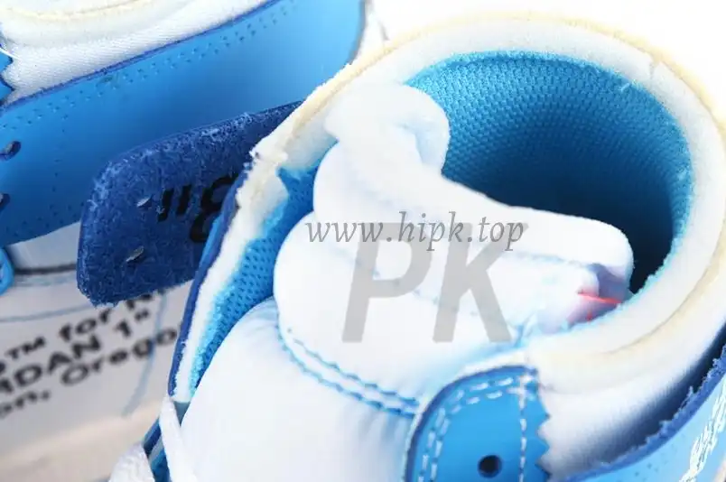 PK GOD X YIFU RETAIL FACTORYOFF WHITE X AIR JORDAN 1 POWDER BLUE UNC RETAIL MATERIALS ready limited