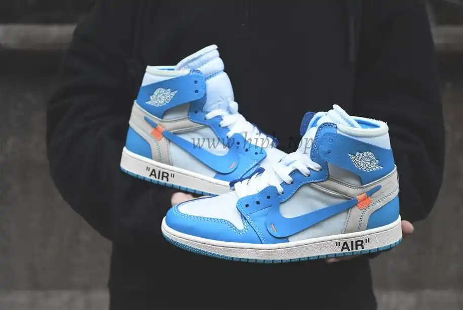 PK GOD X YIFU RETAIL FACTORYOFF WHITE X AIR JORDAN 1 POWDER BLUE UNC RETAIL MATERIALS ready limited