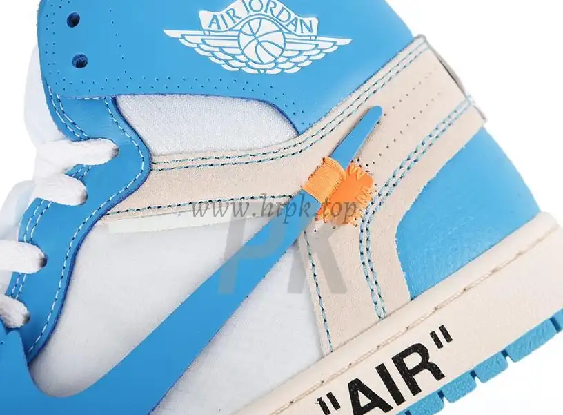 PK GOD X YIFU RETAIL FACTORYOFF WHITE X AIR JORDAN 1 POWDER BLUE UNC RETAIL MATERIALS ready limited