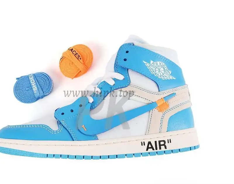 PK GOD X YIFU RETAIL FACTORYOFF WHITE X AIR JORDAN 1 POWDER BLUE UNC RETAIL MATERIALS ready limited