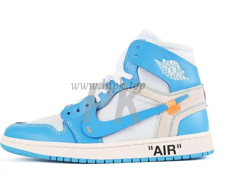 PK GOD X YIFU RETAIL FACTORYOFF WHITE X AIR JORDAN 1 POWDER BLUE UNC RETAIL MATERIALS ready limited