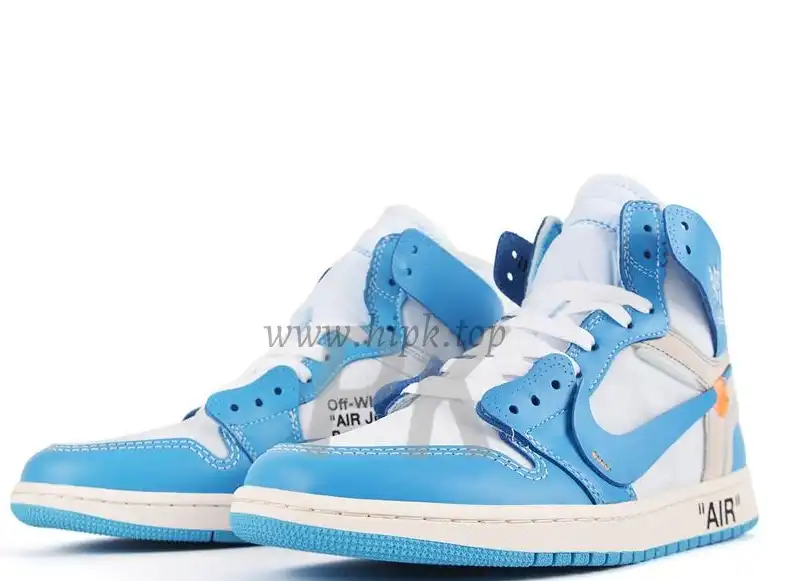 PK GOD X YIFU RETAIL FACTORYOFF WHITE X AIR JORDAN 1 POWDER BLUE UNC RETAIL MATERIALS ready limited