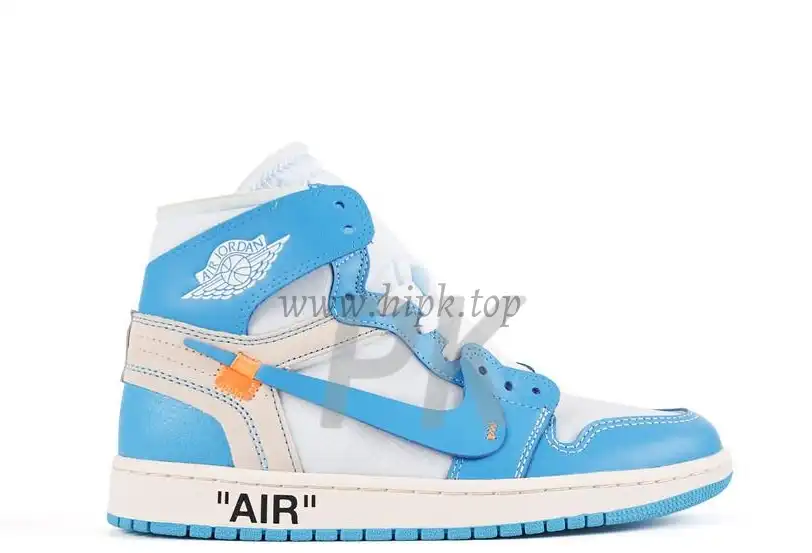 PK GOD X YIFU RETAIL FACTORYOFF WHITE X AIR JORDAN 1 POWDER BLUE UNC RETAIL MATERIALS ready limited