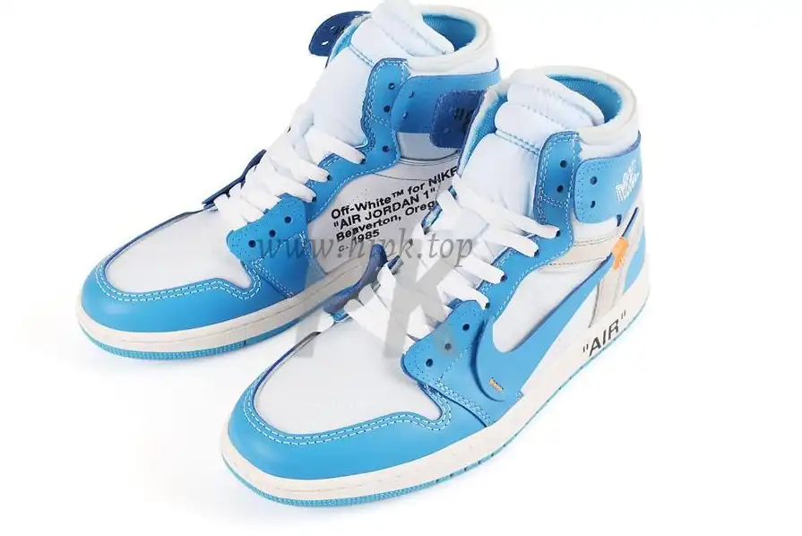 PK GOD X YIFU RETAIL FACTORYOFF WHITE X AIR JORDAN 1 POWDER BLUE UNC RETAIL MATERIALS ready limited