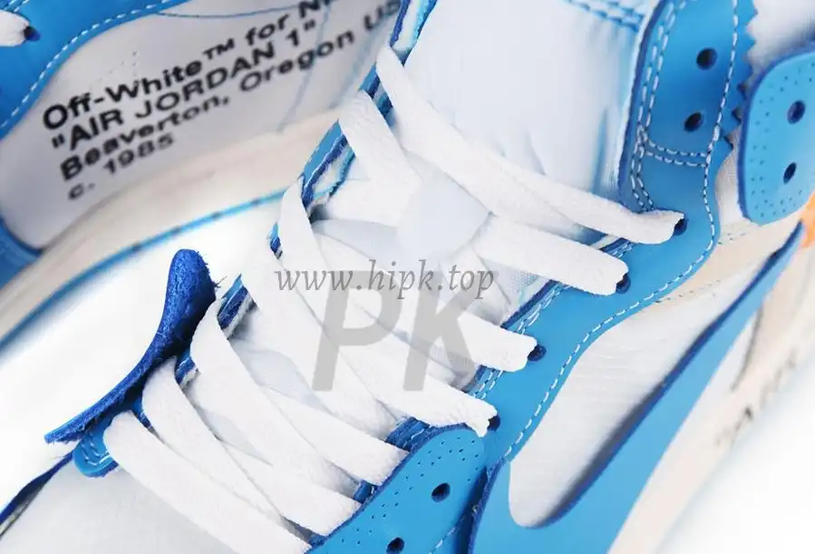 PK GOD X YIFU RETAIL FACTORYOFF WHITE X AIR JORDAN 1 POWDER BLUE UNC RETAIL MATERIALS ready limited