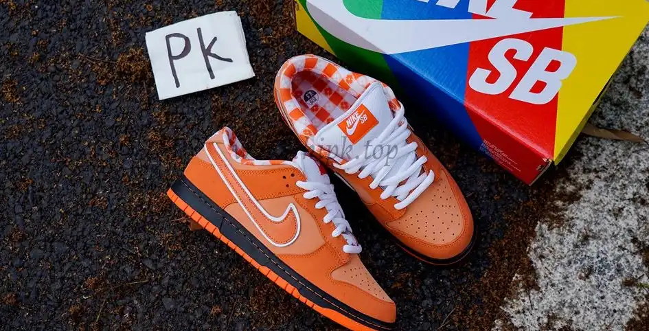 PK GOD NIKE SB DUNK LOW CONCEPTS ORANGE LOBSTER RETAIL MATERIALS READY TO SHIP