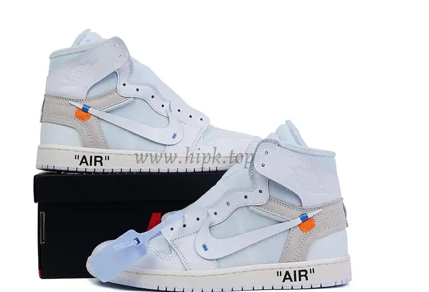 PK GOD X YIFU RETAIL FACTORY X NIKE X OFF WHITE-AIR JORDAN 1-TRIPLE WHITE ready limited