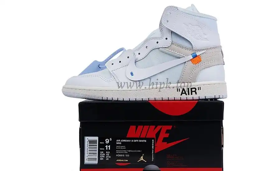 PK GOD X YIFU RETAIL FACTORY X NIKE X OFF WHITE-AIR JORDAN 1-TRIPLE WHITE ready limited