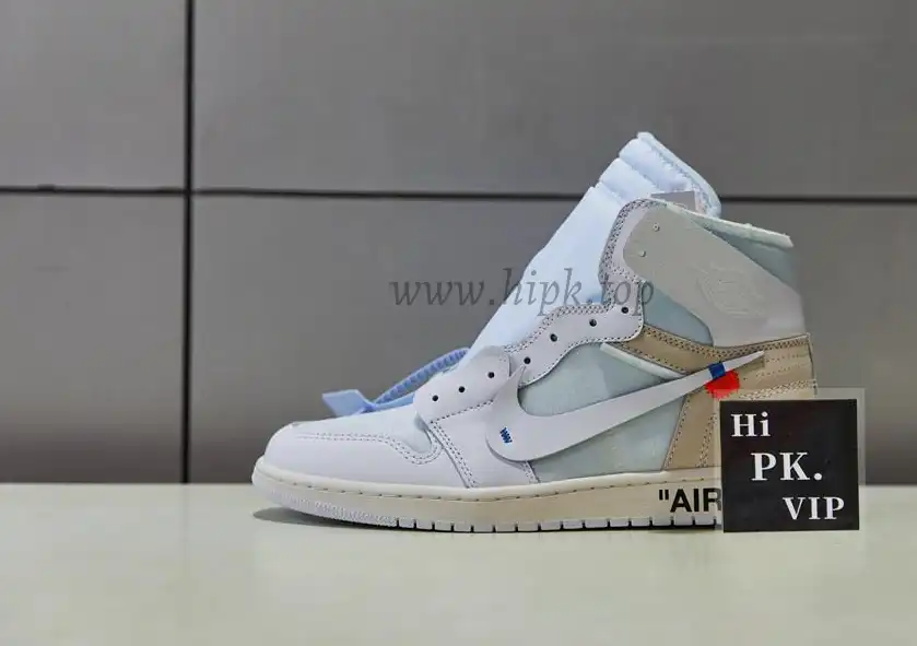 PK GOD X YIFU RETAIL FACTORY X NIKE X OFF WHITE-AIR JORDAN 1-TRIPLE WHITE ready limited