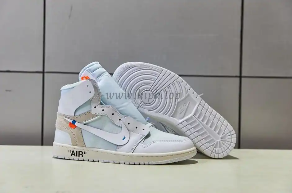 PK GOD X YIFU RETAIL FACTORY X NIKE X OFF WHITE-AIR JORDAN 1-TRIPLE WHITE ready limited