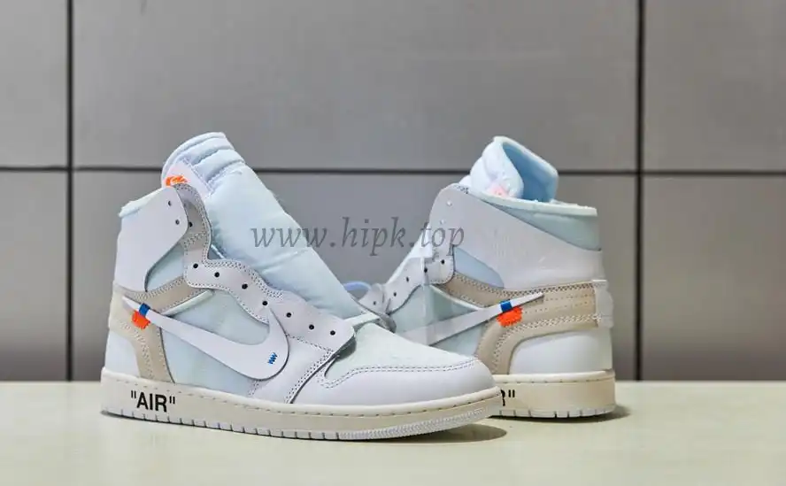 PK GOD X YIFU RETAIL FACTORY X NIKE X OFF WHITE-AIR JORDAN 1-TRIPLE WHITE ready limited