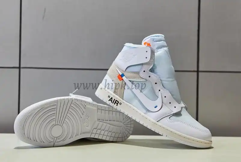 PK GOD X YIFU RETAIL FACTORY X NIKE X OFF WHITE-AIR JORDAN 1-TRIPLE WHITE ready limited