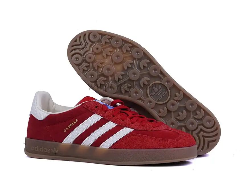 PK GOD Adidas Gazelle Indoor Red White RETAIL MATERIALS READY TO SHIP