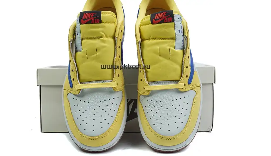 PK5.0 Travis Scott x Air Jordan 1 Low OG Canary retail materials ready to ship