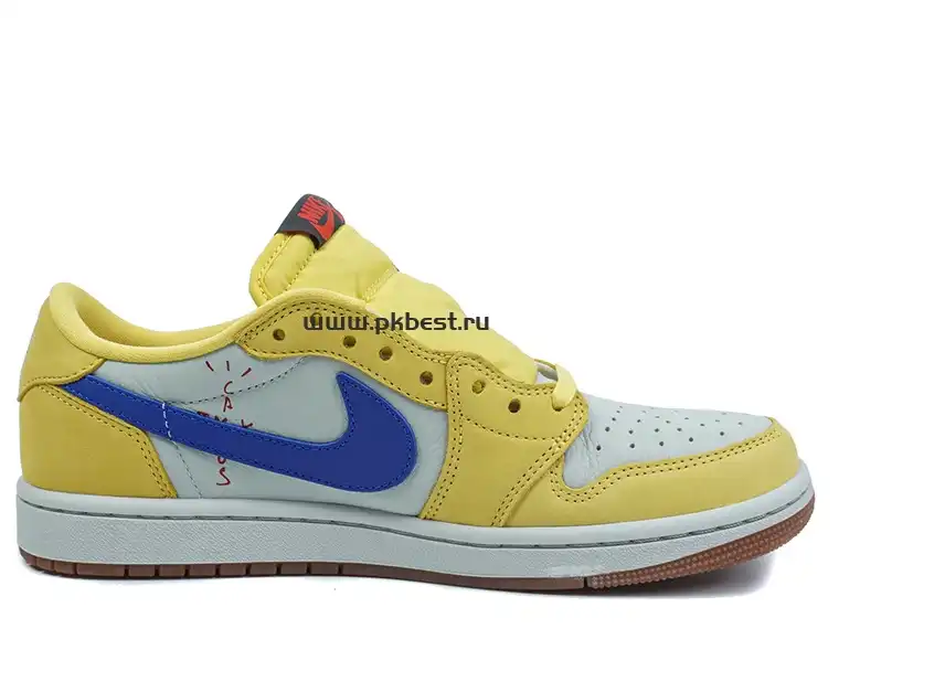 PK5.0 Travis Scott x Air Jordan 1 Low OG Canary retail materials ready to ship