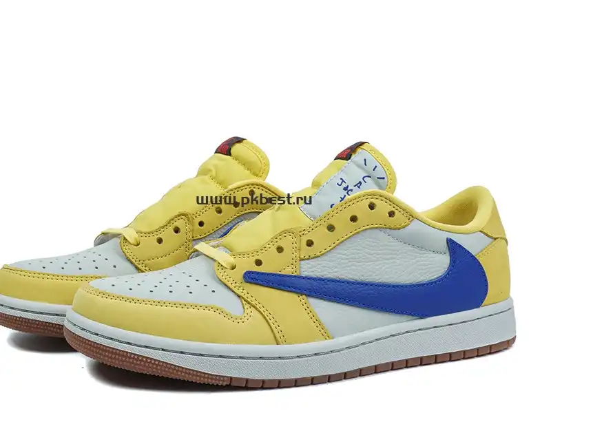 PK5.0 Travis Scott x Air Jordan 1 Low OG Canary retail materials ready to ship