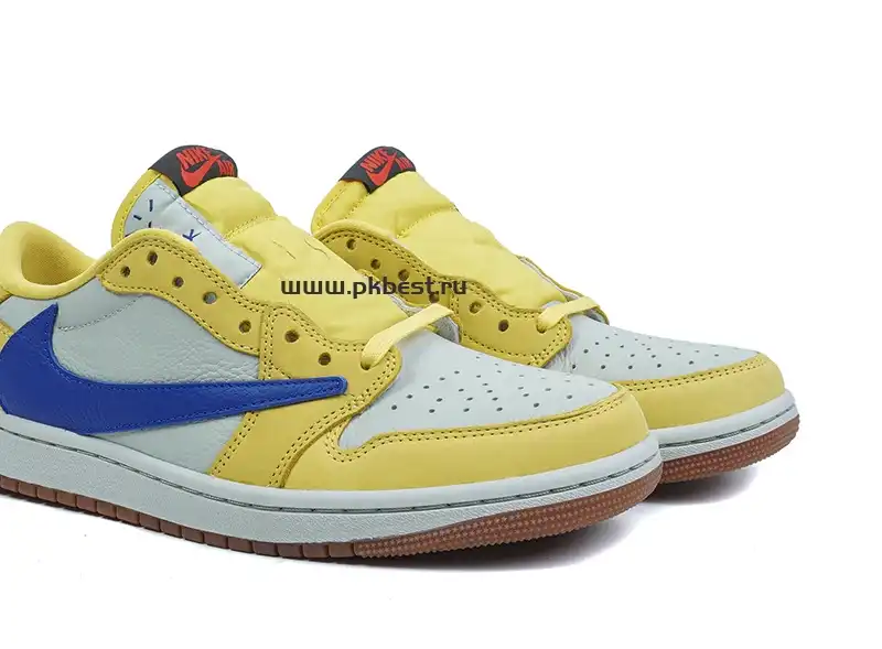 PK5.0 Travis Scott x Air Jordan 1 Low OG Canary retail materials ready to ship