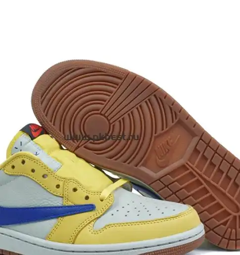 PK 4.0 Travis Scott x Air Jordan 1 Low OG Canary retail materials ready to ship1