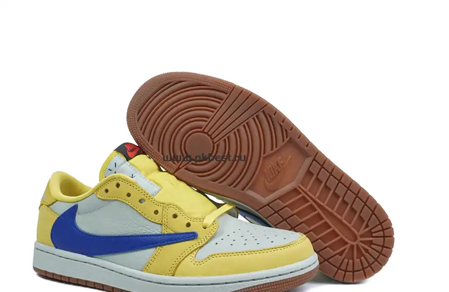 PK5.0 Travis Scott x Air Jordan 1 Low OG Canary retail materials ready to ship