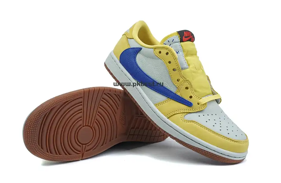 PK5.0 Travis Scott x Air Jordan 1 Low OG Canary retail materials ready to ship