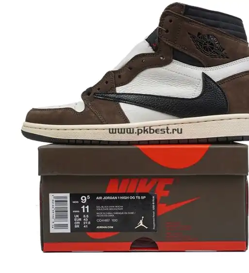 PK5.0 Travis Scott x Air Jordan 1 Low OG Canary retail materials ready to ship