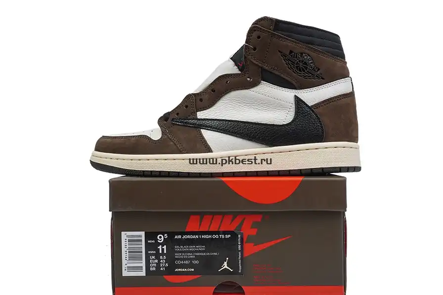 PK5.0 TRAVIS SCOTT X AIR JORDAN I CD4487-100 HIGH OG MOCHA RETAIL MATERIALS RETAIL VERSION