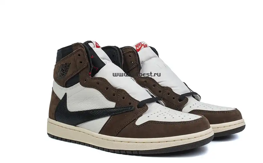 PK5.0 TRAVIS SCOTT X AIR JORDAN I CD4487-100 HIGH OG MOCHA RETAIL MATERIALS RETAIL VERSION