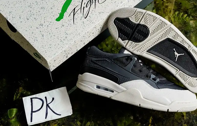 PK God Air Jordan 4 RM Black Light Bone RETAIL MATERIALS READY TO SHIP