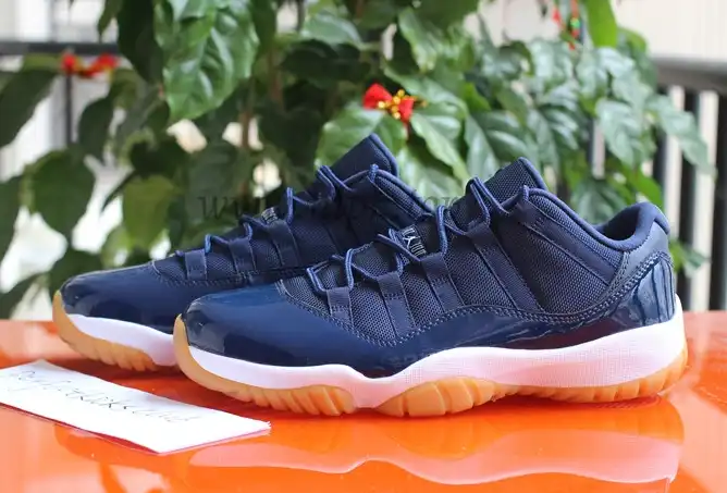 Authentic Air Jordan 11 Low Navy Gum