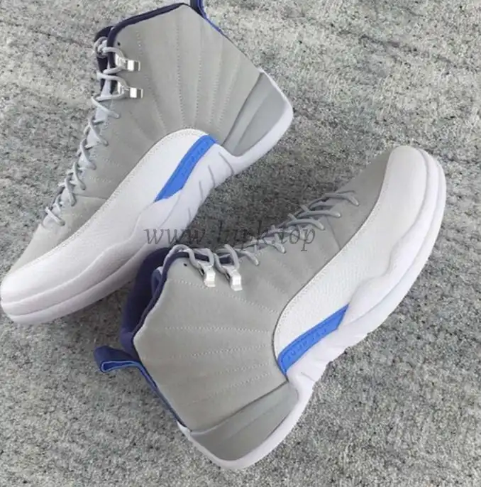 Authentic Air Jordan 12 GS Grey Blue