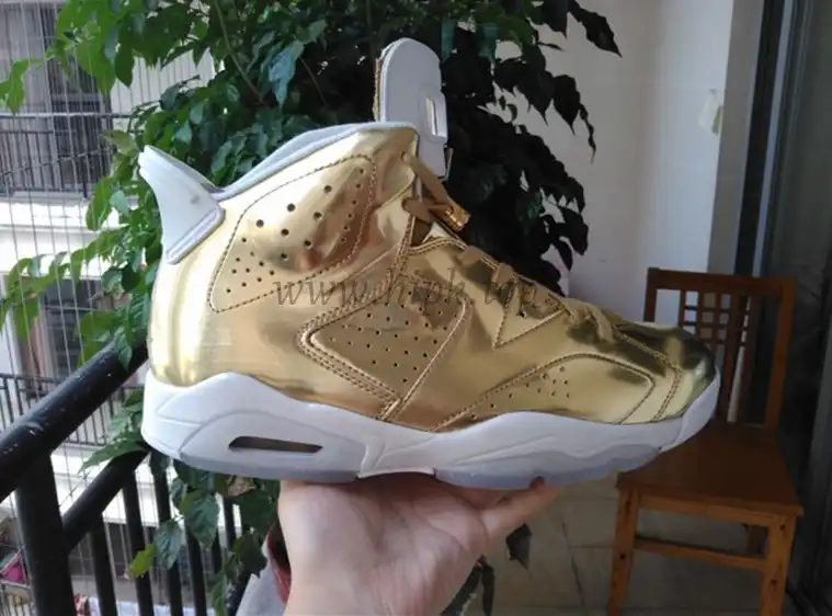 Authentic Air Jordan 6 Gold Pinnacle