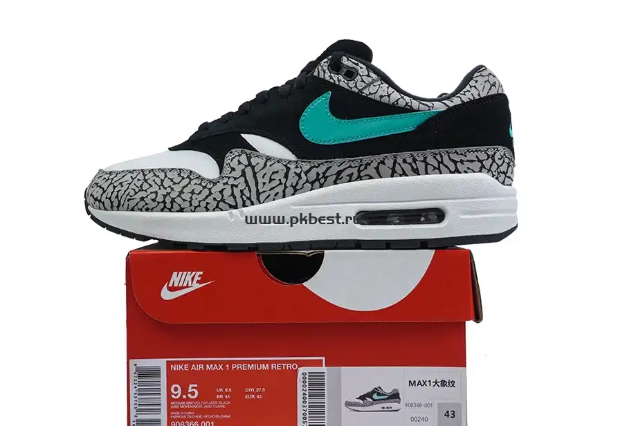 PK god Atmos x  Nike Air Max 1 Retro “Elephant” retail materials ready to ship