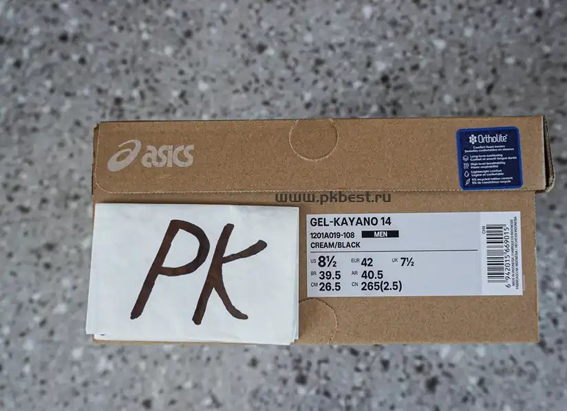 PK GOD Asics Gel-Kayano 14  Y2K  Black, white and silver RETAIL MATERIALS READY TO