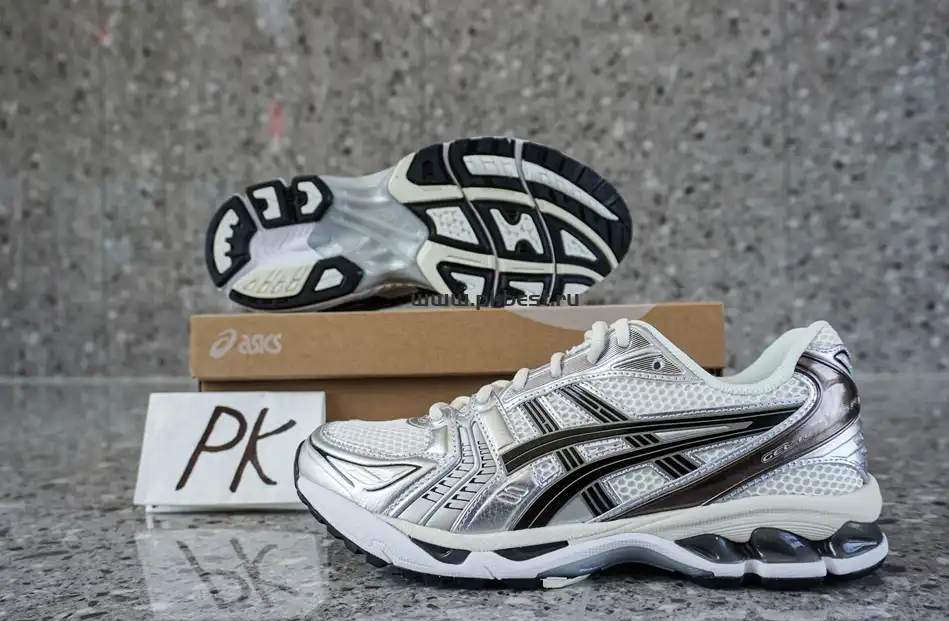 PK GOD Asics Gel-Kayano 14  Y2K  Black, white and silver RETAIL MATERIALS READY TO