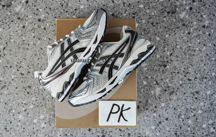 PK GOD Asics Gel-Kayano 14  Y2K  Black, white and silver RETAIL MATERIALS READY TO