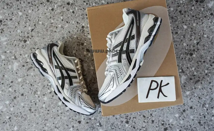 PK GOD Asics Gel-Kayano 14  Y2K  Black, white and silver RETAIL MATERIALS READY TO