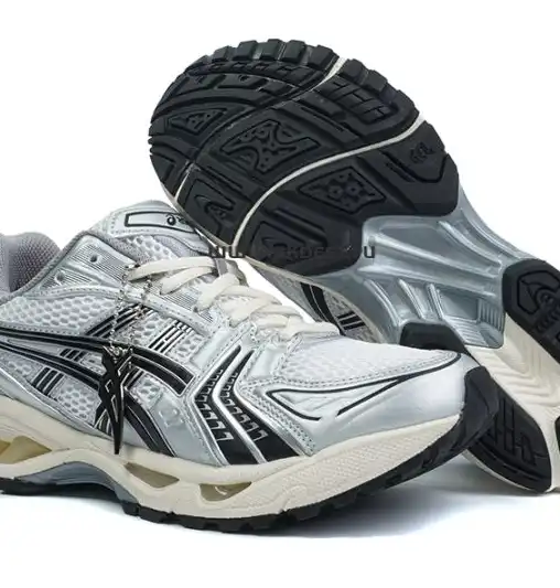 PK GOD Asics Gel-Kayano 14 White black silver RETAIL MATERIALS READY TO SHIP