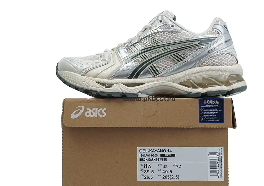 PK GOD GEL-Kayano 14 “Birch Dark Pewter” sneakers RETAIL MATERIALS READY TO SHIP