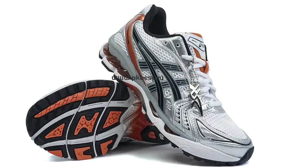 PK GOD ASICS Gel-Kayano 14 White Piquant Orange RETAIL MATERIALS READY TO SHIP