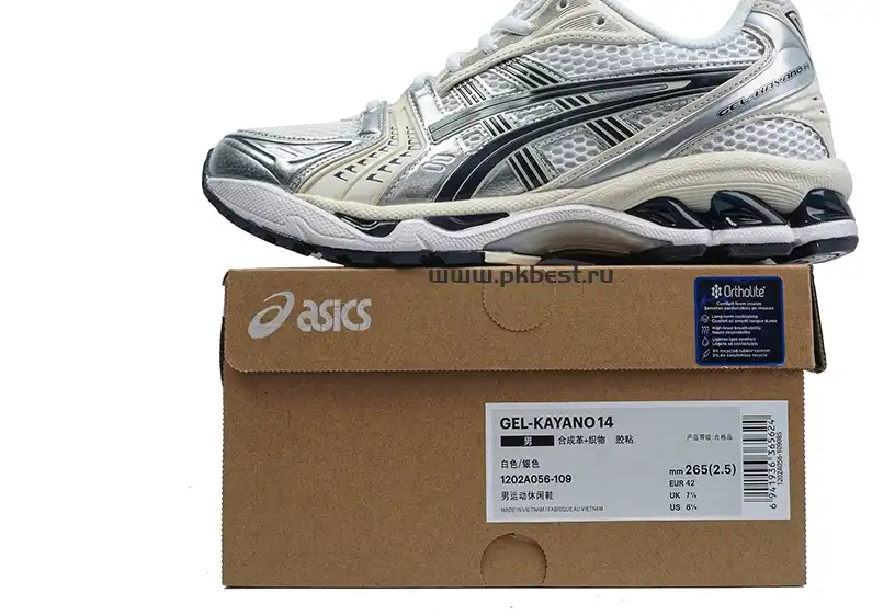 PK GOD ASICS Gel Kayano 14 White Midnight RETAIL MATERIALS READY TO SHIP