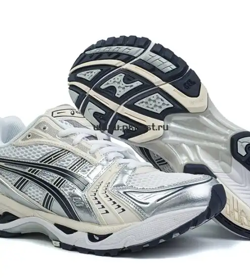 PK GOD Asics Gel-Kayano 14 White black silver RETAIL MATERIALS READY TO SHIP